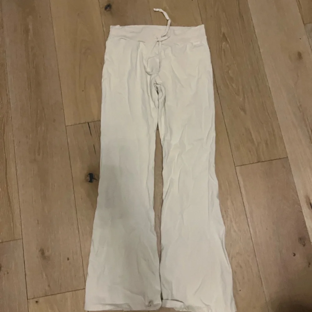 White Drawstring Pants - Picture 1 of 2